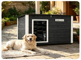 42.5" x 27" x 33.5" Outdoor Dog House with Sloped Asphalt Roof, Elevated Floor & Openable Roof 92220761