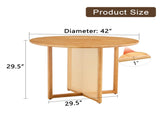 Chinese countryside retro solid wood round simple modern imitation rattan wooden W1151P154825