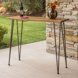 ZUN DENALI INDUSTRIAL WOOD AND METAL BAR TABLE 61327.00