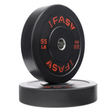 ZUN Weight Plates, Rubber Bumper Plates, 2 Inch Steel Insert 55lb Bundle Options Available for Home Gym 74963763