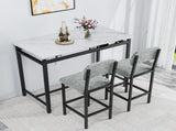 Kitchen Table Set, Dining Table and Chairs for 2, 3 Piece Dining Room Table Set with 2 Upholstered 05790443