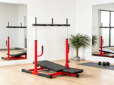 Heavy-Duty Red Vertical Leg Press Machine with Adjustable Leg, Back & Head Positions, 1" Standard 08260498