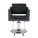 ZUN 360&deg; Swivel Faux Leather Swivel Salon Barber Chair Height Adjustable for Men & Women for Haircut W676P187961