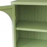 27.56"Glass Doors Modern Two-door Wall Cabinet with Featuring Three-tier Storage for Entryway Living W757135228