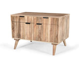 Stylish - Style 2 -Drawer 2 -Door Cabinet , Mango Wood in Natural Finish N780P234027N