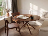 37.4 Inch Round Dining Table for 4-6 People, Cross X Metal Leg Kitchen Dinner Table with Adjustable 92177878