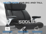 500lbs Big and Tall Office Chair Adjustable Lumbar Support, Executive Office Chair Heavy Duty 41667994