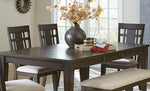 ZUN Dark Brown Finish 1pc Dining Table with Separate Extension Leaf Classic Look Dining Wooden Furniture B011P196946