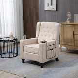 Arm Pushing Recliner, Modern Button Tufted Wingback Push Back Recliner, Living Room W133364035
