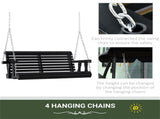 2 Seater Outdoor Patio Swing Chair-Black 53688413