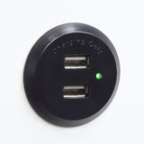 White Storage Accent Table with USB B062P189162