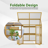 ZUN Greenhouse, Wooden Greenhouse Polycarbonate Garden Shed for Plants,Wooden Garden W1850P235934