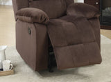Motion Recliner Chair 1pc Rocker Recliner Couch Living Room Furniture Chocolate Padded Suede Metal B011P163887