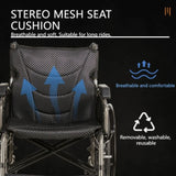 Aluminum Alloy Transport Wheelchair. 18" Seats. With front and Rear Locking Hand Brakes. 24" Quick W3121P297359