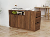 Kitchen Sideboard, Small Countertop Organizer, Tabletop Cabinet with 2 Glass Sliding Door,3 Side W331P289098