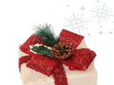 Box ABS Plastic Frame LED60 Light Warm White Light Three-Piece Set Onion Cloth Christmas Gift Box 14415793