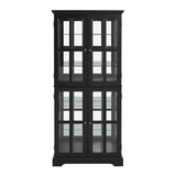 Curio Display Cabinet, Antique Display Cabinet with Glass Doors Adjustable Shelves for Collectibles W2275P300144