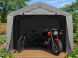 8X8FT Outdoor Storage Shelter Shed GREY 77980456