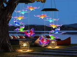2PCS-Outdoor Solar Wind Chimes, Solar Butterfly Wind Chimes, Color Changing LED Wind Chime Light, 56920901