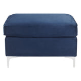 Blue Rectangle Ottoman B062P185661