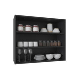 ZUN Wall Shelf 30" H, 3 Shelves, Black B097P250902