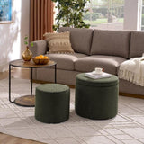 Ottoman, multi-functional combination set table Ottoman, combination of Ottoman and table, with drum W487P243610