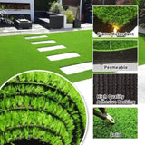 3ft x 16ft Premium Artificial Turf Mat with Drainage Holes. Thick Fake Grass with Rubber Backing, 46529780