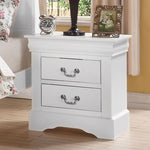 ZUN 2 Drawers Solid Pine Nightstand in White Finish B016P253281