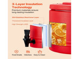 Insulated Beverage Dispenser, 2.2 Gal/8L Thermal Hot and Cold Drink Server with Spigot, Food-Grade 66866950