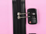 Vertical Striped 3-in-1 Luggage Set with Handle ABS Case with Swivel Wheels Aluminum Alloy 74372039