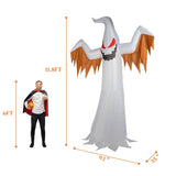 12ft 4pcs LED Lights Giant Scary Ghost Flames and Flashing Red Eyes Inflatable Halloween Decoration 70922330