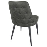 Light Grey Curved Back Side Chair B062P153713
