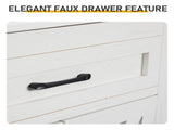 Washed white particleboard with melamine veneer, barn double door with U-shaped internal shelves, 20373264