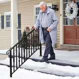 Matte Black Outdoor 4 Level Iron Handrail 05779125
