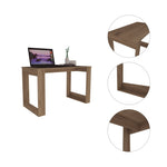 ZUN Lacey Rectangle Computer Desk Smokey Oak B06280017