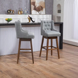 ZUN COOLMORE Bar Stools Set of 2 Counter Height Chairs with Footrest for Kitchen, Dining Room And 360 W395P164047