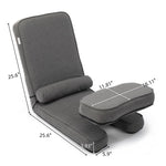 ZUN Folding Sofa Bed, Convertible Sleeper Chair Bed with table, Gaming Floor Chair with 5-Position W2641P243149