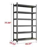 Garage Storage Rack, 6-Story Metal Shelves, Adjustable Partition Storage Unit, Supermarket, Home, W1831P366862