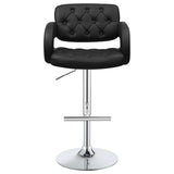 Black and Chrome Adjustable Bar Stool B062P149093