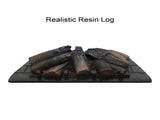 26 inch infrared quartz heater fireplace insert -woodlog version with brick 66240403