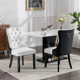 ZUN Furniture,Modern, High-end Tufted Solid Wood Contemporary PU and Velvet Upholstered Dining Chair 42293880