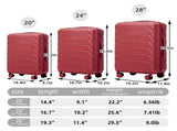 20"/24"/28" 3 pcs/set in ABS Spinner Wheel Luggage, Matching Color , With Combination Lock W2787P278783