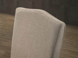 Breda Antique Gray Finish Upholstered Nailhead Dining Chair, Set of 2 T2574P164568