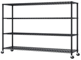 4-tier, adjustable shelf spacing, with adjustable feet and wheels, iron display stand, 150*60*192cm, 26867102
