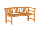 2-Person Acacia Wood Outdoor Bench, 119.3850.8078.74cm 800LBS Capacity Patio Loveseat with 27240101