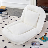 Folding Sofa Chair with 5 Adjustable Positions Plush Floor Lounge Chair for Gaming, Meditation, and W1935P299760