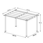 ZUN 10x10 Ft Outdoor Patio Retractable Pergola With Canopy Sunshelter Pergola for 14409576