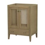 ZUN 24" Bathroom Vanity without Sink, Base Only, Rattan Cabinet with Doors and Drawer, Solid Frame and WF297609AAD