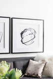 Set of 2 Modern Abstract Wall Art, Square Framed Wall Art, 31.5" x 31.5" W2078130287