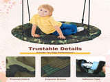 Heavy-Duty Steel Round Tree Swing, 600D OxfordPP Cloth, 330LBS Load Adjustable Height for Backyard 05335906